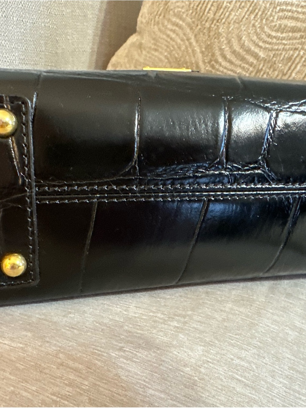 Dooney & Bourke Denison  Black Croc-Embossed Leather Crossbody NWT - Picture 11 of 16